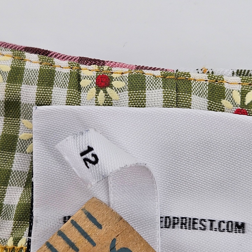 The Ragged Priest Patchwork Flare Pants Festival Boho Daisy Gingham Sz 12 Hippie - Picture 10 of 10